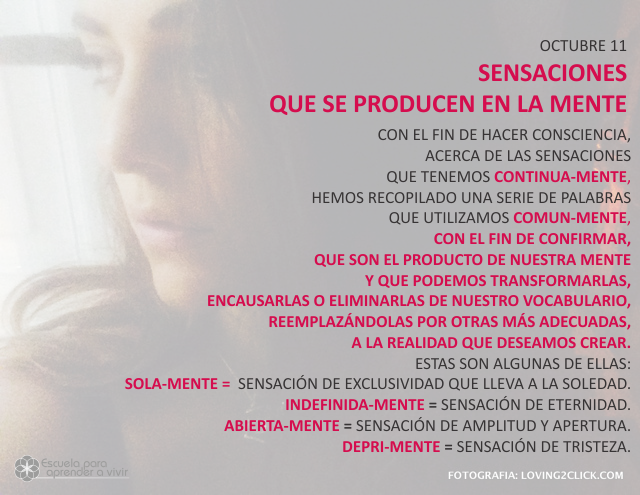Sensaciones que se producen en la mente
